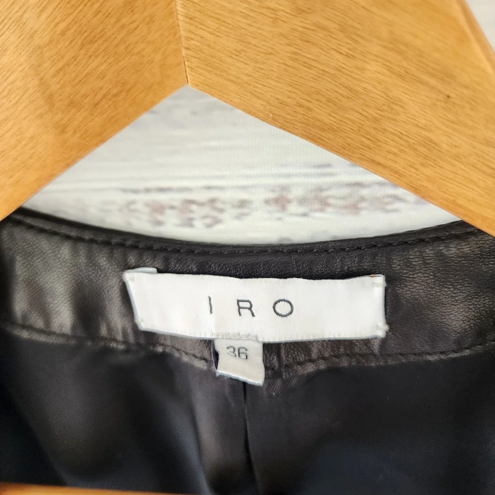 IRO black leather mini dress - Picture 4 of 12